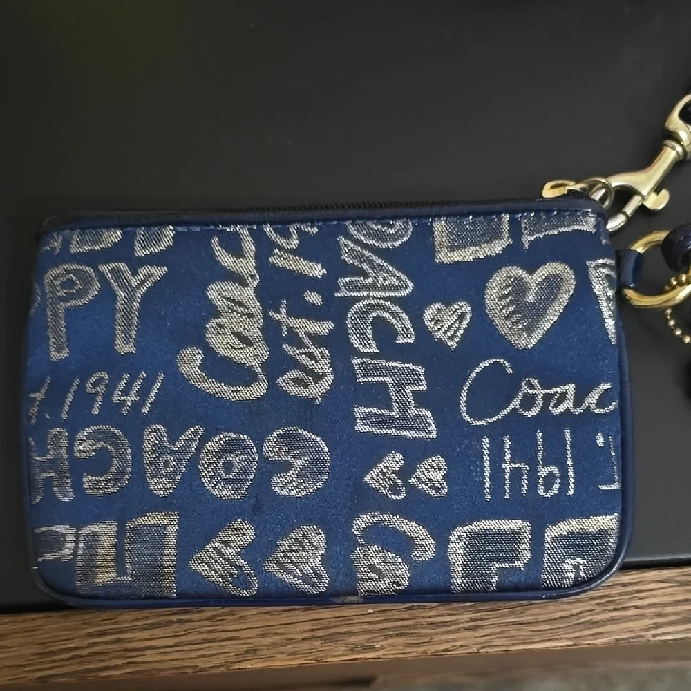 Coach Blue and Gold Women's Bag - Picture 4 of 8
